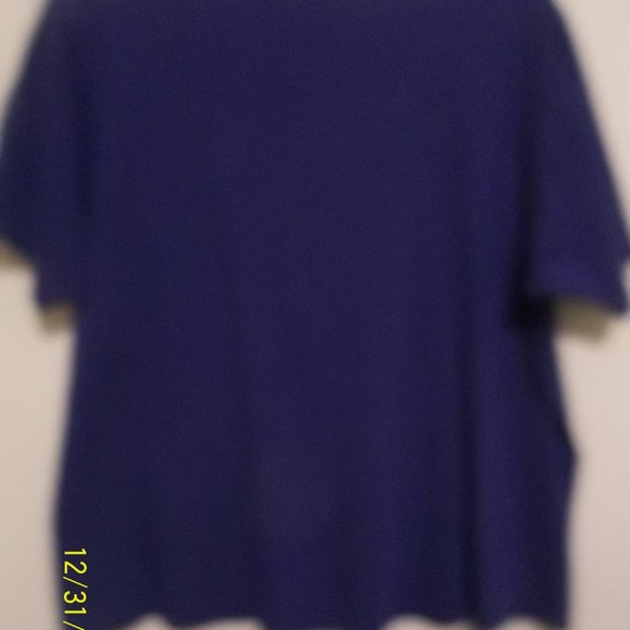 Country Store Two Piece Button Up/Matching Tee Purple w/Iris Motif Size 1X - Picture 5 of 8